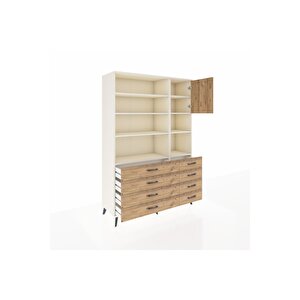 Hyperion Gardrop 8 Raflı 8 Çekmeceli Tek Kapaklı  132x44x195 Aytaşı-çam