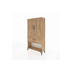 Arges Dolap Tek Raflı Tek Çekmeceli Tek Askılı 88x30x163 Çam-çam