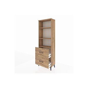 Arges Dolap 3 Raflı 2 Çekmeceli 60x30x182 Çam-çam