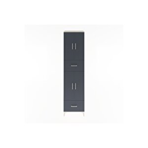 Hyperion Dolap 4 Raflı 2 Çekmeceli 4 Kapaklı 60x44x243 Aytaşı-antrasit
