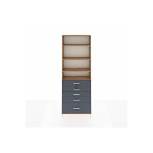 Arges Dolap 4 Raflı 5 Çekmeceli 88x30x243 Çam-antrasit