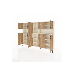 Arges Dolap 14 Raflı 10 Kapaklı 220x30x163 Aytaşı-çam/aytaşı