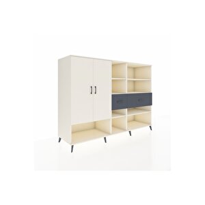 Kronos Dolap 10 Raflı 2 Çekmeceli 2 Kapaklı 220x59x163 Aytaşı-aytaşı/antrasit