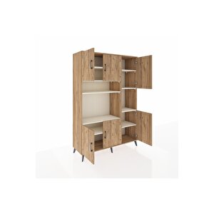 Hyperion Dolap 9 Raflı 6 Kapaklı 132x44x195 Çam-çam/aytaşı