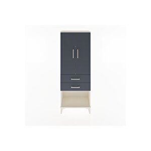 Arges Dolap 3 Raflı 2 Çekmeceli 2 Kapaklı 60x30x163 Aytaşı-antrasit