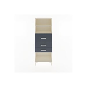 Arges Dolap 2 Raflı 3 Çekmeceli 60x30x163 Aytaşı-antrasit