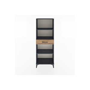 Arges Dolap 3 Raflı Tek Çekmeceli 60x30x163 Antrasit-çam