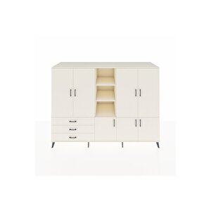 Kronos Dolap 11 Raflı 3 Çekmeceli 7 Kapaklı 220x59x163 Aytaşı-aytaşı