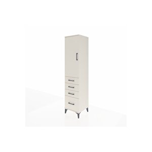 Hyperion Dolap 3 Raflı 4 Çekmeceli Tek Kapaklı 44x44x195 Aytaşı-aytaşı