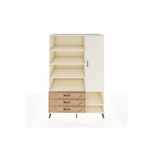 Kronos Dolap 9 Raflı 3 Çekmeceli Tek Kapaklı  132x59x195 Aytaşı-aytaşı/çam