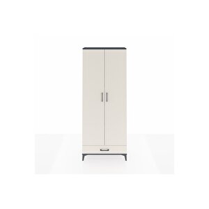 Arges Dolap 5 Raflı Tek Çekmeceli 2 Kapaklı 88x30x221 Antrasit-aytaşı