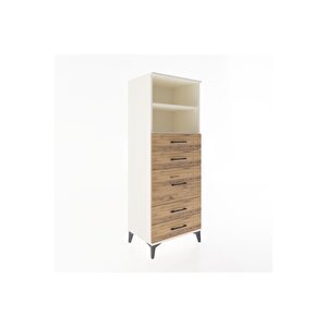 Hyperion Dolap 2 Raflı 5 Çekmeceli 60x44x163 Aytaşı-çam