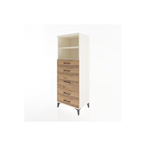 Hyperion Dolap 2 Raflı 5 Çekmeceli 60x44x163 Aytaşı-çam