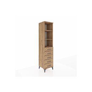 Hyperion Dolap 3 Raflı 5 Çekmeceli 44x44x195 Çam-çam