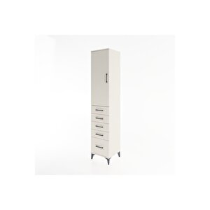 Hyperion Dolap 3 Raflı 5 Çekmeceli Tek Kapaklı 44x44x221 Aytaşı-aytaşı