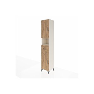 Hyperion Dolap 5 Raflı Tek Çekmeceli 2 Kapaklı 44x44x243 Aytaşı-çam