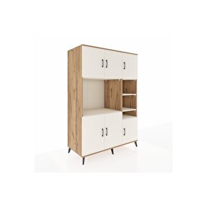 Kronos Dolap 10 Raflı 6 Kapaklı 132x59x195 Çam-aytaşı/aytaşı