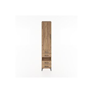 Hyperion Dolap 3 Raflı 4 Çekmeceli Tek Askılı 44x44x221 Çam-çam