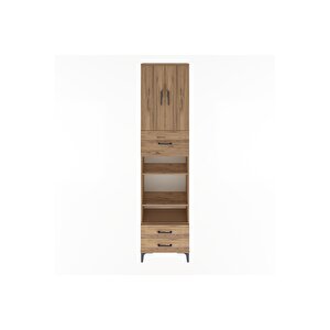 Arges Dolap 5 Raflı 3 Çekmeceli 2 Kapaklı 60x30x243 Çam-çam