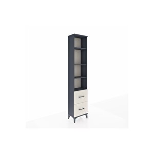 Arges Dolap 4 Raflı 2 Çekmeceli 44x30x221 Antrasit-aytaşı