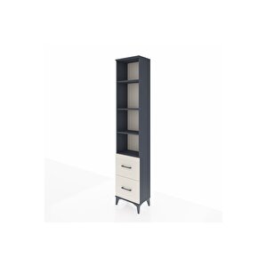 Arges Dolap 4 Raflı 2 Çekmeceli 44x30x221 Antrasit-aytaşı