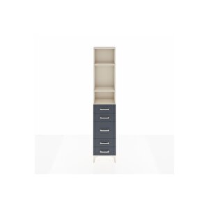 Arges Dolap 3 Raflı 5 Çekmeceli 44x30x221 Aytaşı-antrasit