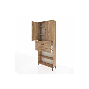 Arges Dolap 4 Raflı 2 Çekmeceli 2 Kapaklı 88x30x221 Çam-çam
