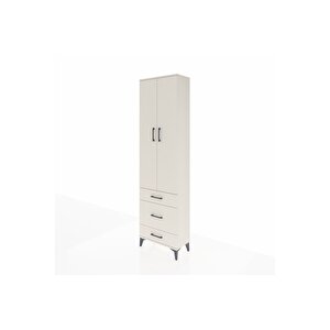 Arges Dolap 4 Raflı 3 Çekmeceli 2 Kapaklı 60x30x221 Aytaşı-aytaşı
