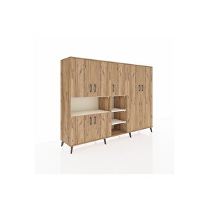 Hyperion Dolap 13 Raflı 7 Kapaklı 220x44x163 Çam-çam/aytaşı