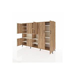 Hyperion Dolap 13 Raflı 7 Kapaklı 220x44x163 Çam-çam/aytaşı