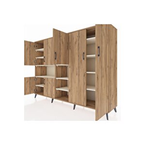 Hyperion Dolap 13 Raflı 7 Kapaklı 220x44x163 Çam-çam/aytaşı