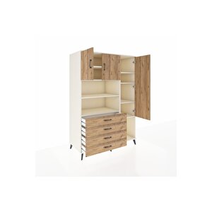 Kronos Dolap 8 Raflı 4 Çekmeceli 3 Kapaklı 132x59x195 Aytaşı-çam/çam
