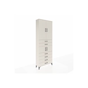 Arges Dolap 4 Raflı 6 Çekmeceli 4 Kapaklı 88x30x243 Aytaşı-aytaşı