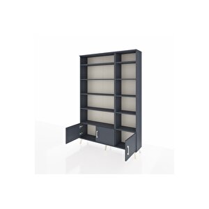 Arges Gardrop 10 Raflı 3 Kapaklı 132x30x195 Antrasit-antrasit