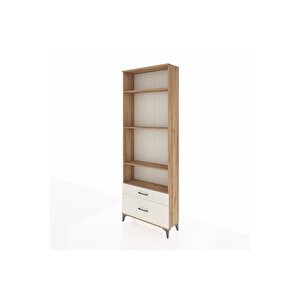 Arges Dolap 4 Raflı 2 Çekmeceli 88x30x243 Çam-aytaşı