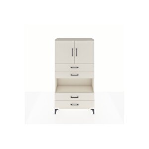 Arges Dolap 3 Raflı 4 Çekmeceli 2 Kapaklı 88x30x163 Aytaşı-aytaşı