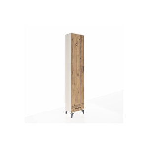 Arges Dolap 3 Raflı Tek Çekmeceli Tek Askılı 44x30x221 Aytaşı-çam