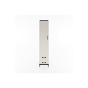 Hyperion Dolap 5 Raflı 2 Çekmeceli Tek Kapaklı 44x44x221 Antrasit-aytaşı