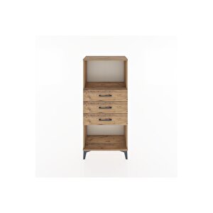 Hyperion Dolap Tek Raflı 3 Çekmeceli 60x44x134 Çam-çam