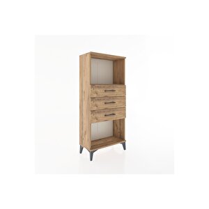 Hyperion Dolap Tek Raflı 3 Çekmeceli 60x44x134 Çam-çam