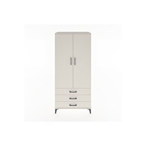 Hyperion Dolap 2 Raflı 3 Çekmeceli Tek Askılı 88x44x195 Aytaşı-aytaşı