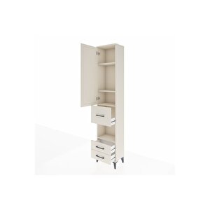 Arges Dolap 4 Raflı 3 Çekmeceli Tek Kapaklı 44x30x221 Aytaşı-aytaşı