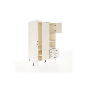 Kronos Dolap 5 Raflı 3 Çekmeceli Tek Askılı 132x59x195 Aytaşı-aytaşı/aytaşı