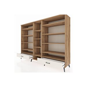 Hyperion Dolap 14 Raflı 2 Çekmeceli  220x44x163 Çam-çam/aytaşı