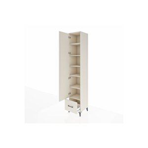 Hyperion Dolap 6 Raflı Tek Çekmeceli Tek Kapaklı 44x44x243 Aytaşı-aytaşı