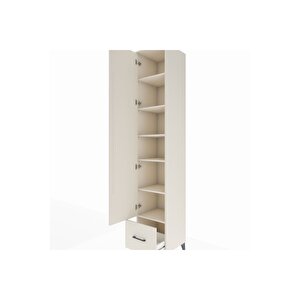 Hyperion Dolap 6 Raflı Tek Çekmeceli Tek Kapaklı 44x44x243 Aytaşı-aytaşı