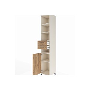 Hyperion Dolap 5 Raflı 2 Çekmeceli Tek Kapaklı 44x44x243 Aytaşı-çam