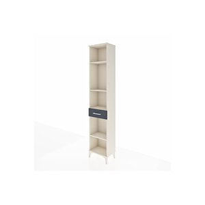 Arges Dolap 4 Raflı Tek Çekmeceli 44x30x221 Aytaşı-antrasit