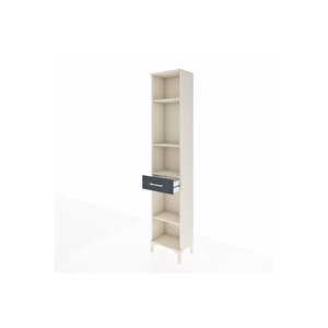 Arges Dolap 4 Raflı Tek Çekmeceli 44x30x221 Aytaşı-antrasit