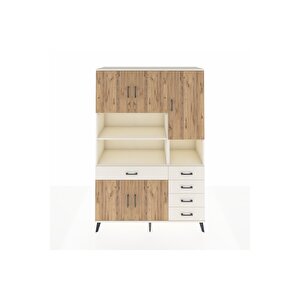 Hyperion Dolap 9 Raflı 5 Çekmeceli 5 Kapaklı 132x44x195 Aytaşı-çam/aytaşı